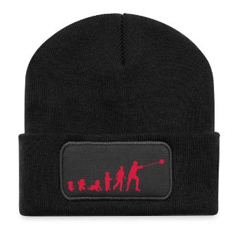 Evolution hammer throw men adult baby - Recycled Patch Beanie - black - Front