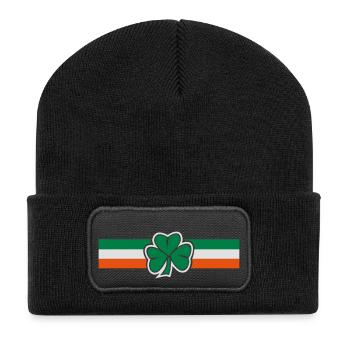 ireland clover flag - Recycled Patch Beanie - black - Front