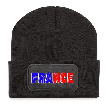 france - Beanie recyclé à patch - charbon - Devant