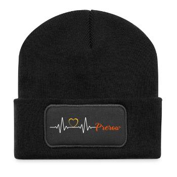 Mon cœur bat pour Prerow - Darss Baltic - Beanie recyclé à patch - noir - Devant