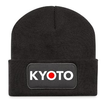 KYOTO Japon Drapeau Japonais - Beanie recyclé à patch - charbon - Devant