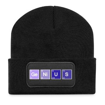 Genius Nerd Geek - Recycled Patch Beanie - black - Front