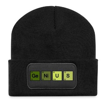 Genius Nerd Geek - Recycled Patch Beanie - black - Front