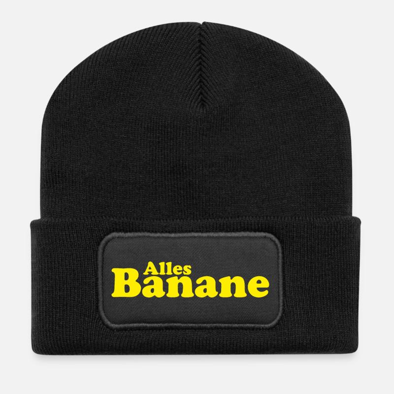 Alles Banane - Recycelte Patch Beanie - Schwarz
