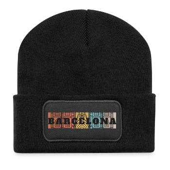Barcelona Skyline Mosaic - Recycled Patch Beanie - black - Front