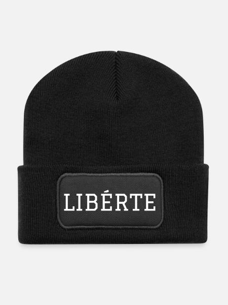 libérte - Beanie recyclé à patch - noir