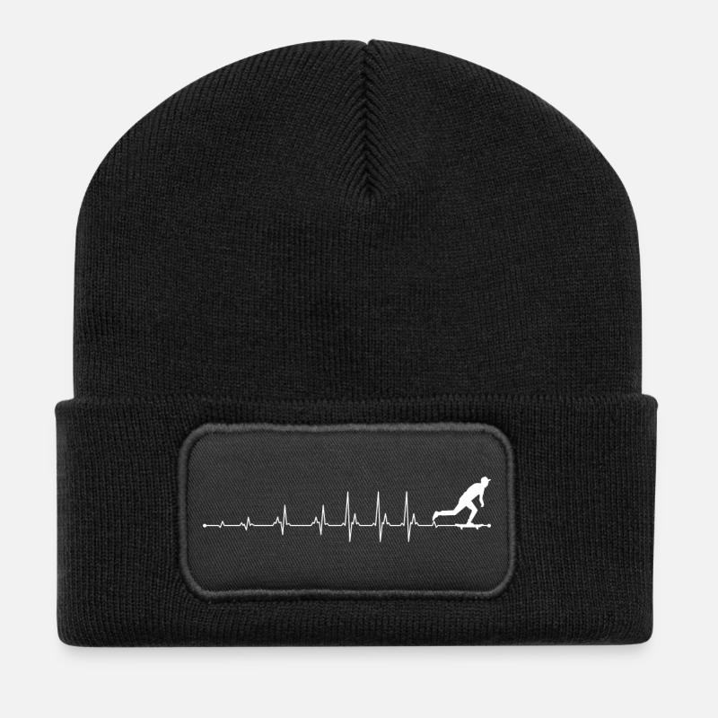 Pulse Run : Croquis d’endurance - Beanie recyclé à patch - noir