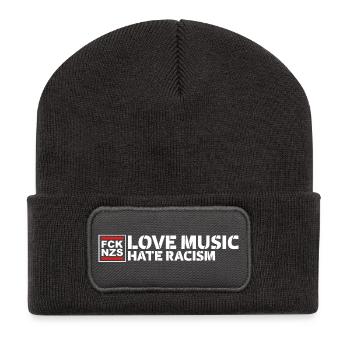 Love Music Hate Racism - Recycled Patch Beanie - dark grey - Front