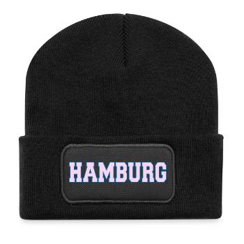 Hamburg Lettering - Recycled Patch Beanie - black - Front