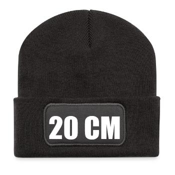 20 cm - Recycled Patch Beanie - dark grey - Front