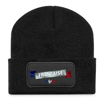French banner - Recycled Patch Beanie - black - Front