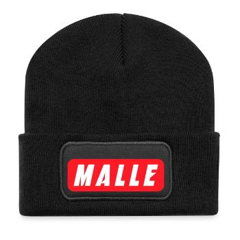 Malle Urlaub - Recycelte Patch Beanie - Schwarz - Vorne