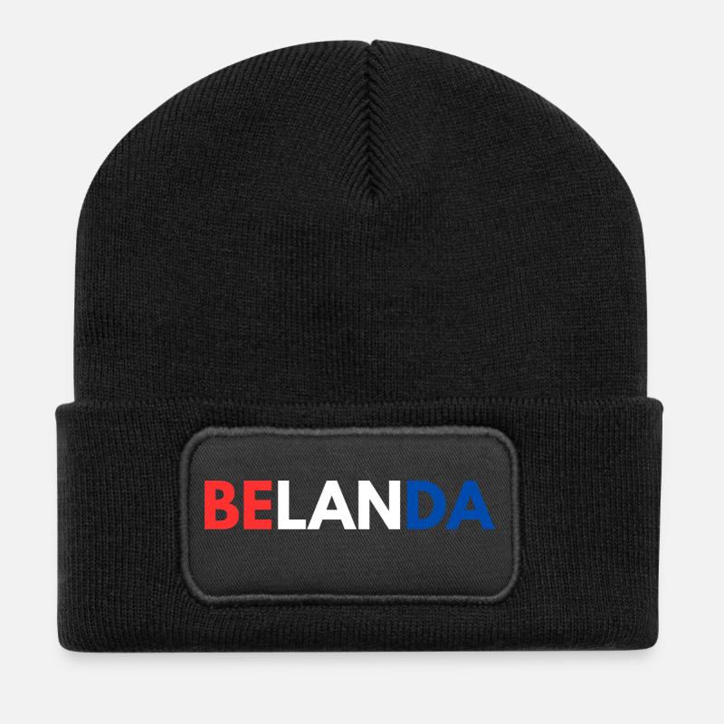 INDONET Belanda - Beanie recyclé à patch - noir