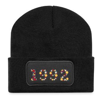 Fleurs 1992 - Beanie recyclé à patch - noir - Devant