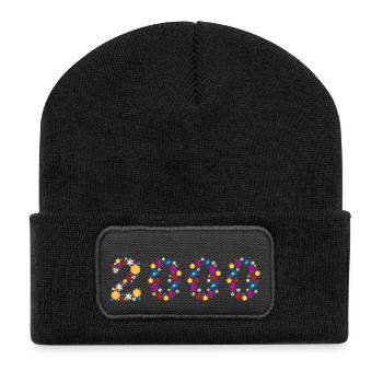Fleurs 2000 - Beanie recyclé à patch - noir - Devant