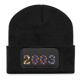 Fleurs 2003 - Beanie recyclé à patch - noir - Devant