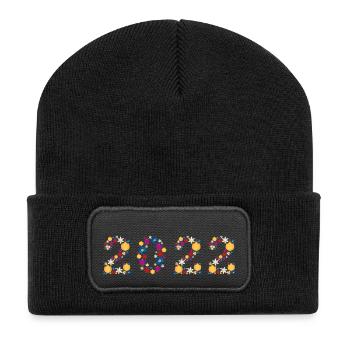 Fleurs 2022 - Beanie recyclé à patch - noir - Devant