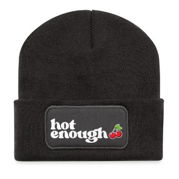 hot enough Summer Beach funny quote - Recycelte Patch Beanie - Dunkelgrau - Vorne