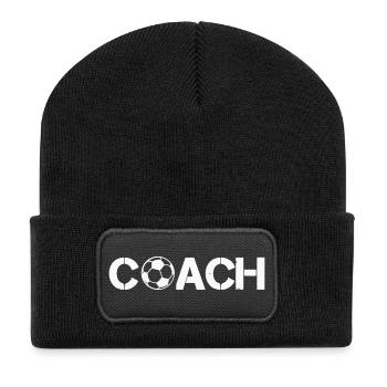 Coachi Ball Soccer Logo - Beanie recyclé à patch - noir - Devant