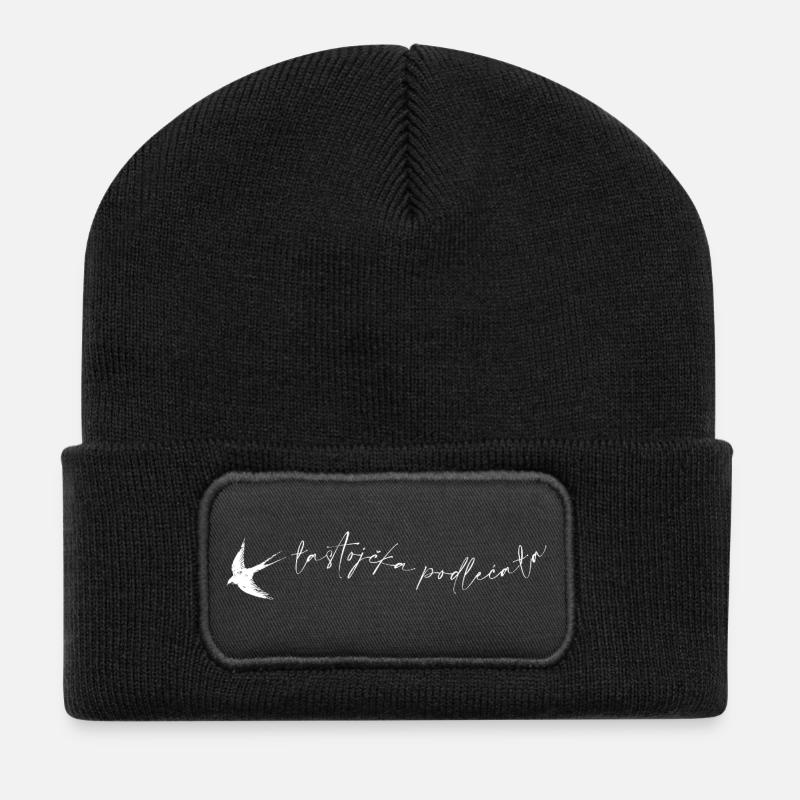 ŁASTOJČKA PODLEĆAŁA - Recycled Patch Beanie - black