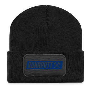 Ruhrpott - Ruhr Pott - Zeche - Zollverein - NRW - Recycelte Patch Beanie - Schwarz - Vorne