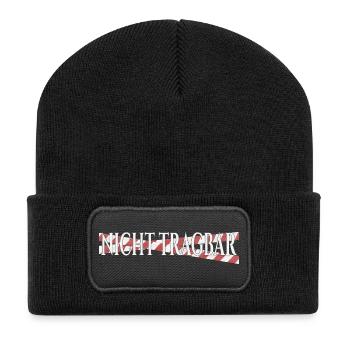 Unwearable – Black Humor Statement Design - Recycled Patch Beanie - black - Front