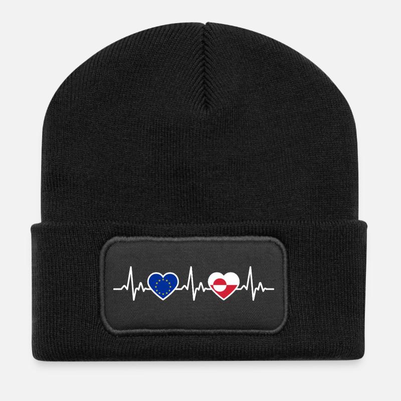 Grönland  - Recycelte Patch Beanie - Schwarz