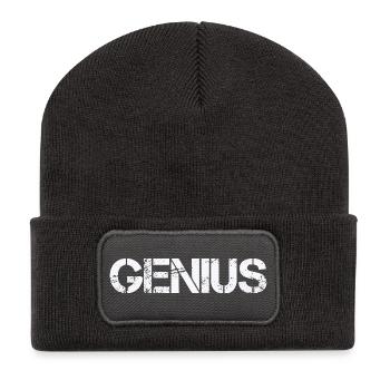 Génie - Beanie recyclé à patch - charbon - Devant