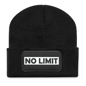 no_limit - Recycelte Patch Beanie - Schwarz - Vorne