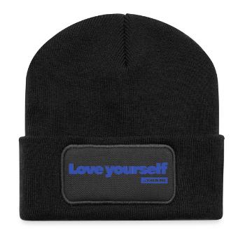 Aimez-vous - Statement Design - Beanie recyclé à patch - noir - Devant