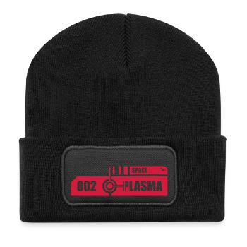 Space Plasma - Recycelte Patch Beanie - Schwarz - Vorne