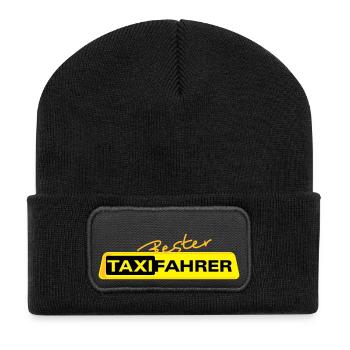 Bester Taxifahrer 1 - Recycelte Patch Beanie - Schwarz - Vorne