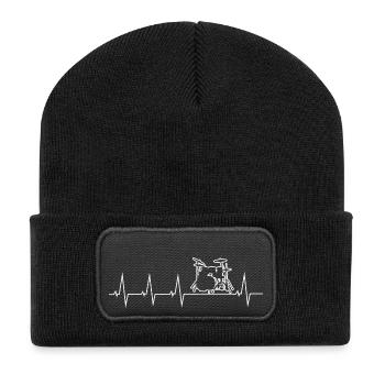 I love my drums - Recycled Patch Beanie - black - Front