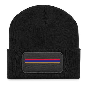 Arménie (V) - Beanie recyclé à patch - noir - Devant