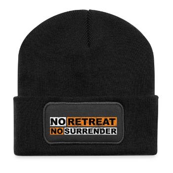 No Retreat No Surrender vintage - Recycled Patch Beanie - black - Front