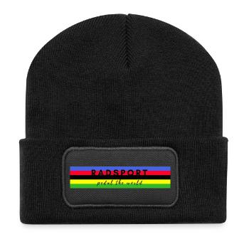 Champion du monde de cyclisme - Beanie recyclé à patch - noir - Devant