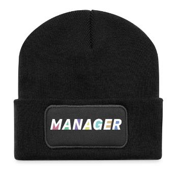 The manager - Recycled Patch Beanie - black - Front