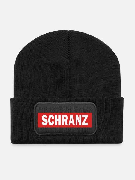 Schranz - Electro Dance Music Techno - Recycled Patch Beanie - black