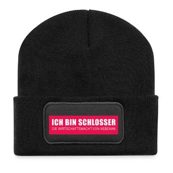 Locksmith and metal worker as a gift idea - Recycled Patch Beanie - black - Front