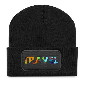 Voyage - Beanie recyclé à patch - noir - Devant