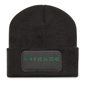 Lost Numbers - Recycled Patch Beanie - dark grey - Front