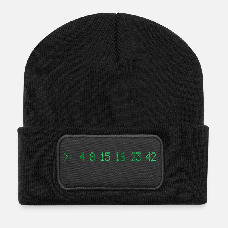 Lost Numbers - Beanie recyclé à patch - noir