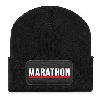 Marathon - Recycelte Patch Beanie - Schwarz - Vorne