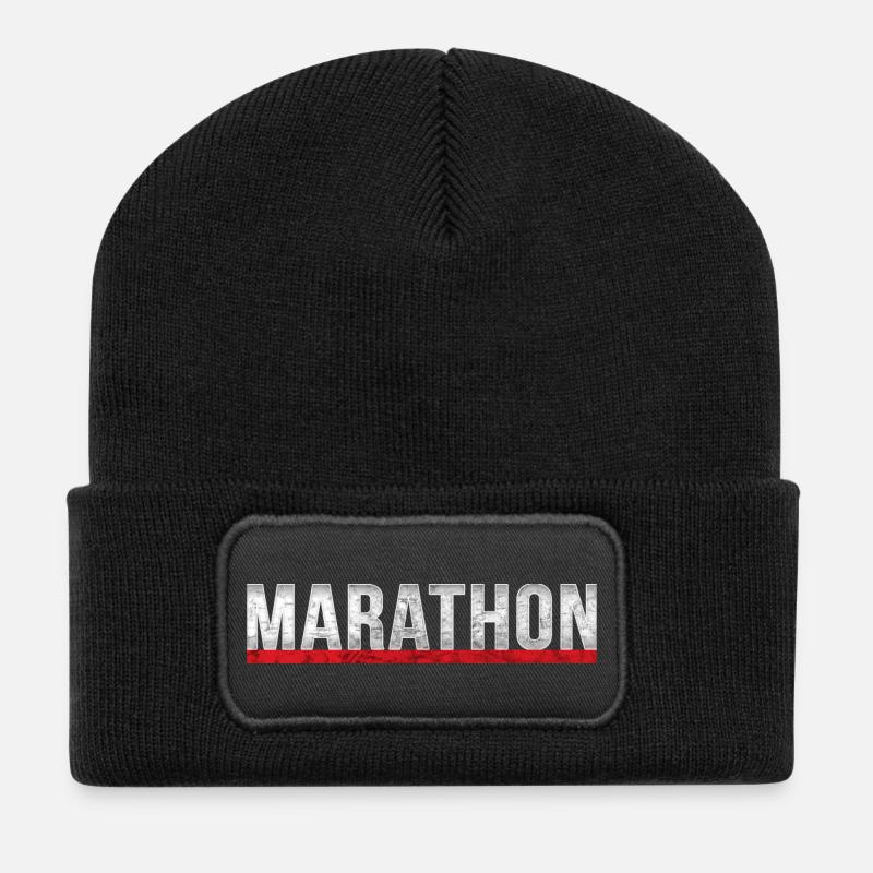 Marathon - Recycelte Patch Beanie - Schwarz