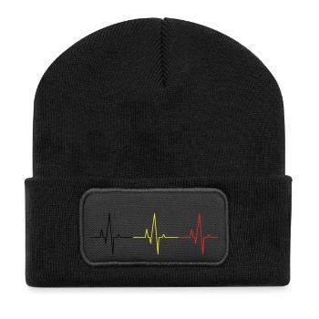 Electro Belge - Beanie recyclé à patch - noir - Devant