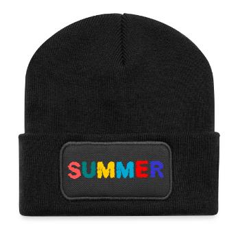 MAÎTRESSE. MAÎTRE. PROFESSEUR. ECOLE - Beanie recyclé à patch - noir - Devant
