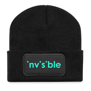 Invisible T - Recycelte Patch Beanie - Schwarz - Vorne