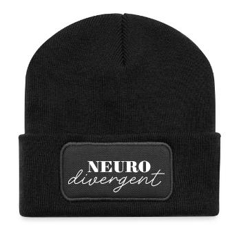 Celebrating Neurodivergence: Unique Products - Recycled Patch Beanie - black - Front