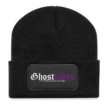 Ghostladys - Recycelte Patch Beanie - Schwarz - Vorne