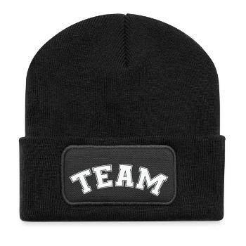 équipe - Beanie recyclé à patch - noir - Devant